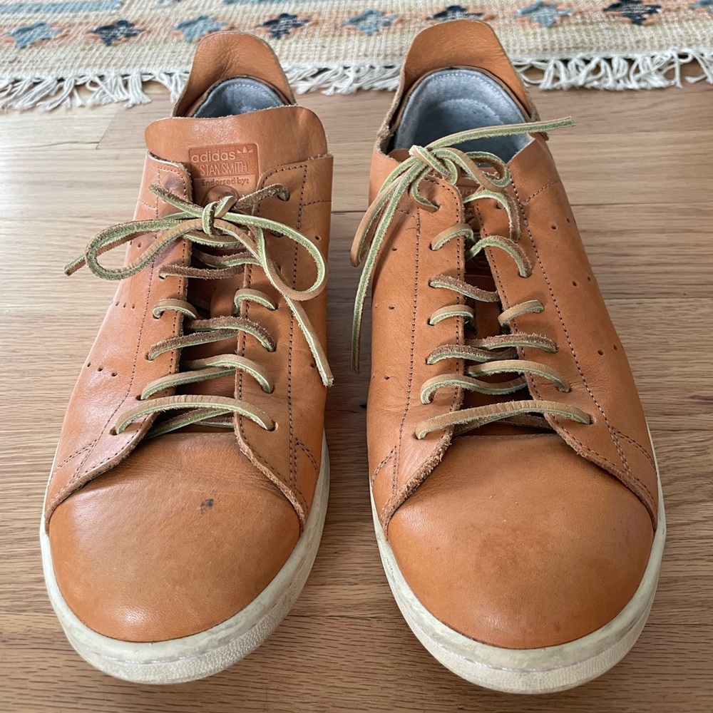 Adidas Stan Smith Low Horween Leather Edition Sneakers - Tan - 10.5
